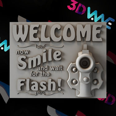 WARNING SIGN 3d stl - 3DWave.us